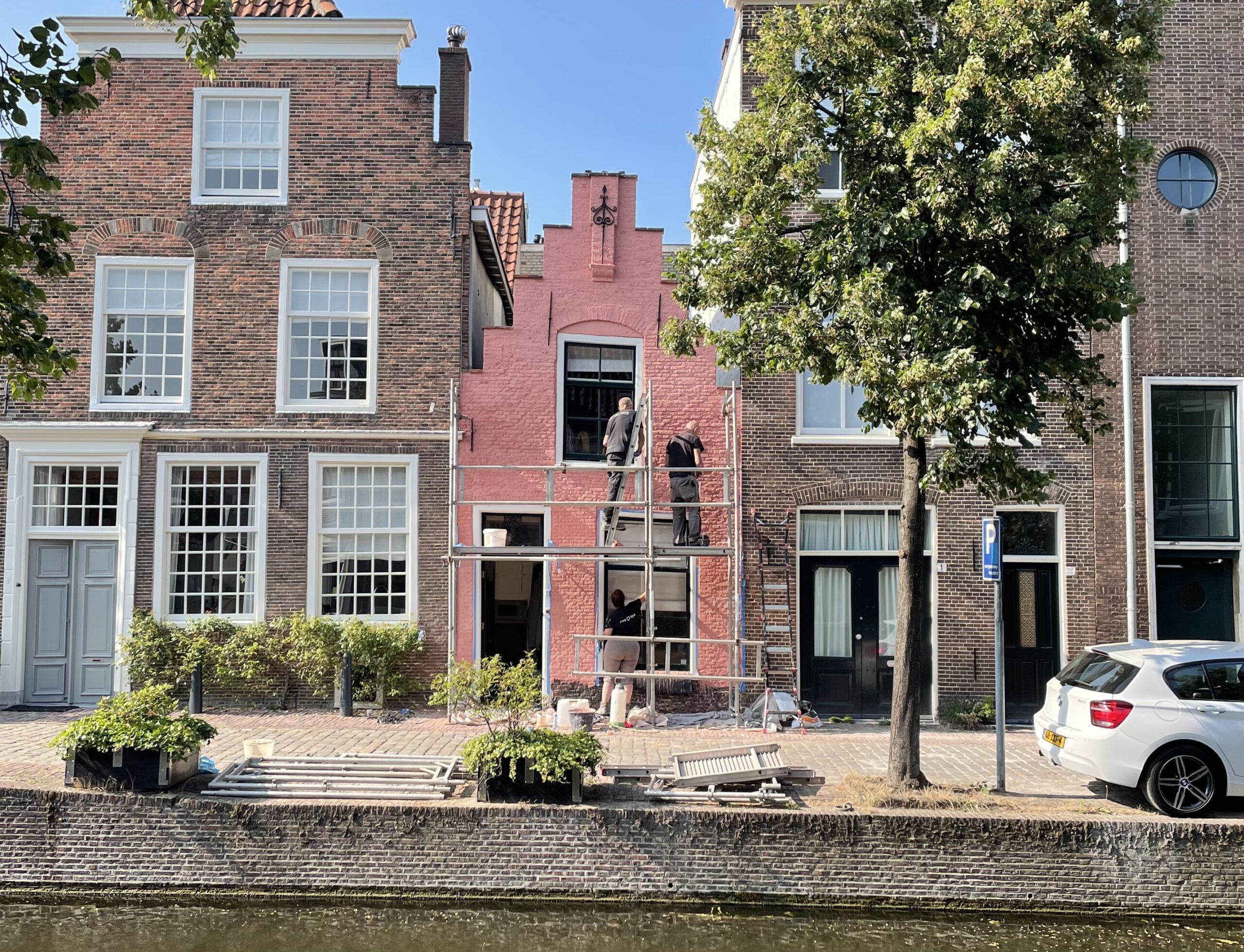 Roze Huisje Leiden Restauratie De Vink Restauratiewerken