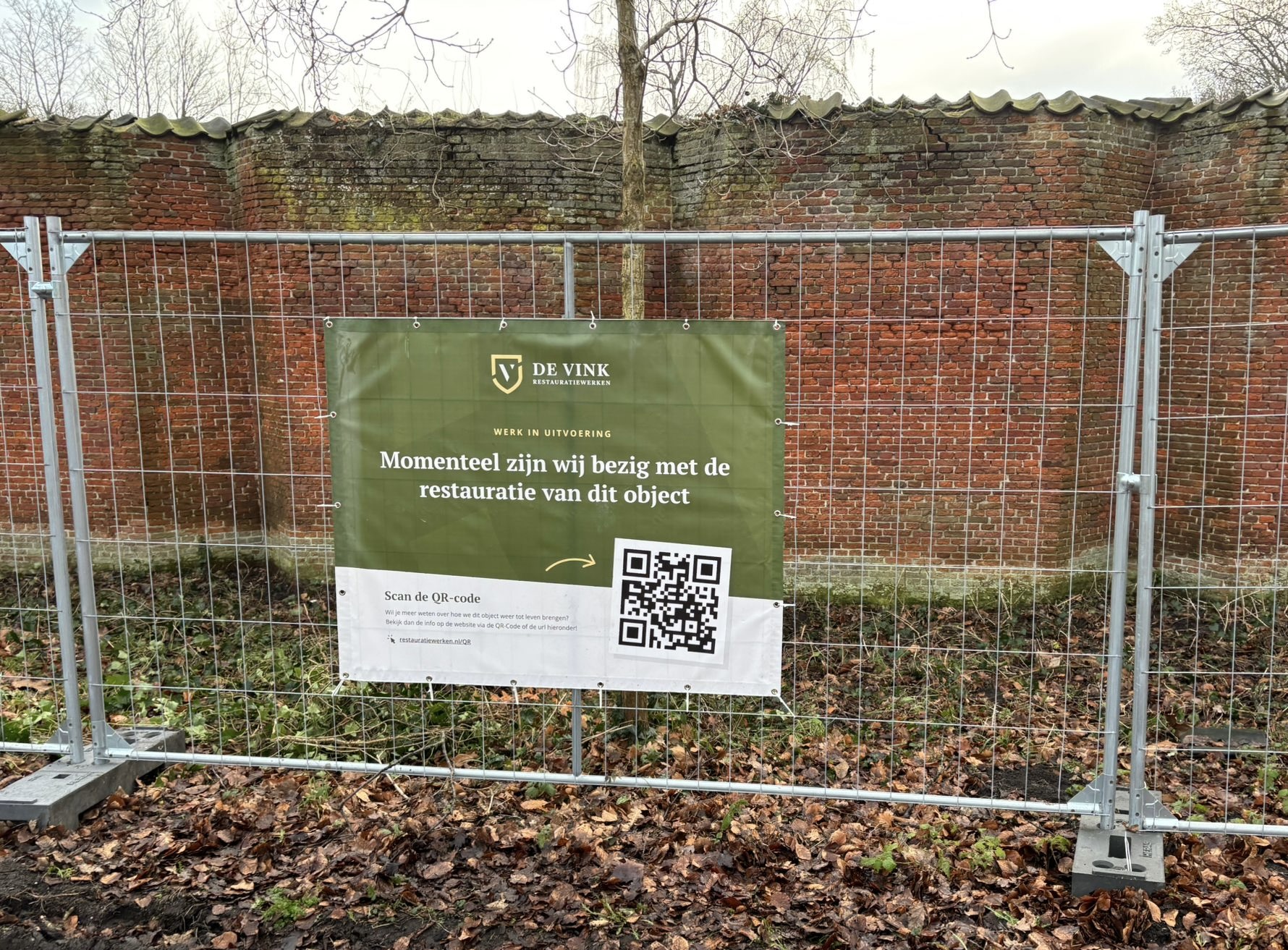 Restauratie fruitmuur Marlot in Den Haag